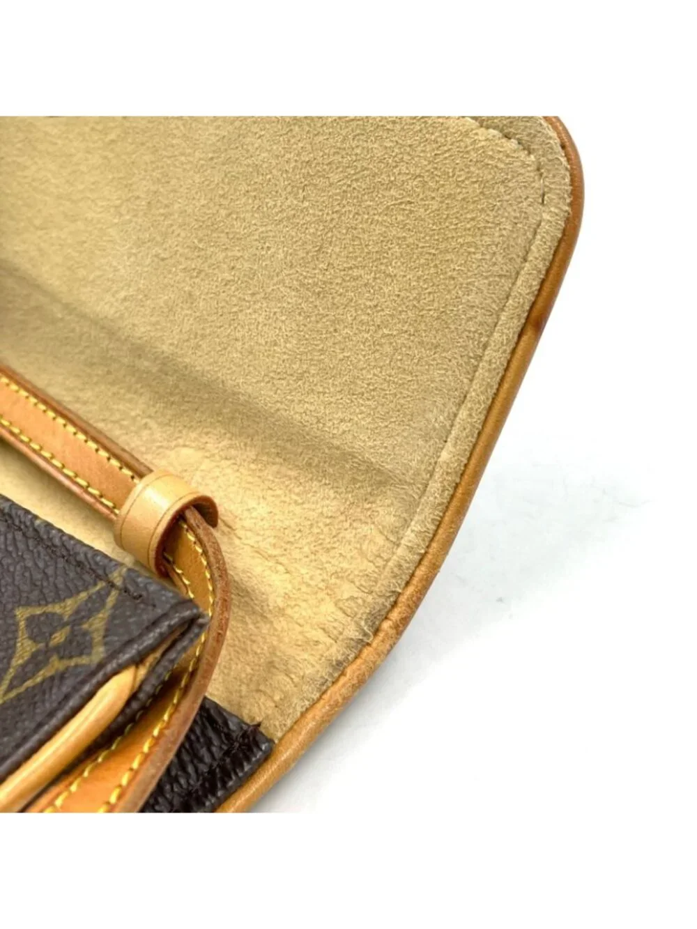 Louis Vuitton Pochette Twin PM Monogram Leather Brown Shoulder Bag Gold - Picture 11 of 15